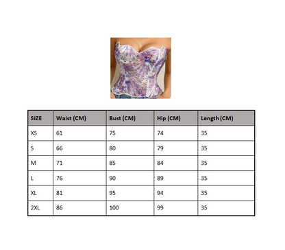 🌟 Women's Embroidered Tummy Control Corset