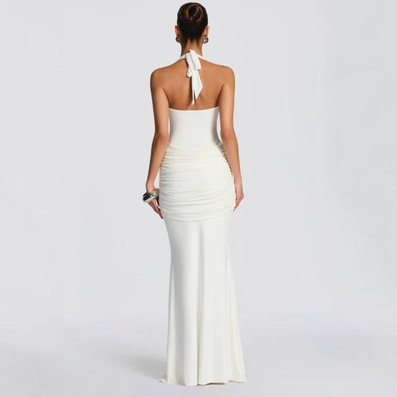 ✨🎀Spaghetti strap maxi dress, bodycon halter neck dress