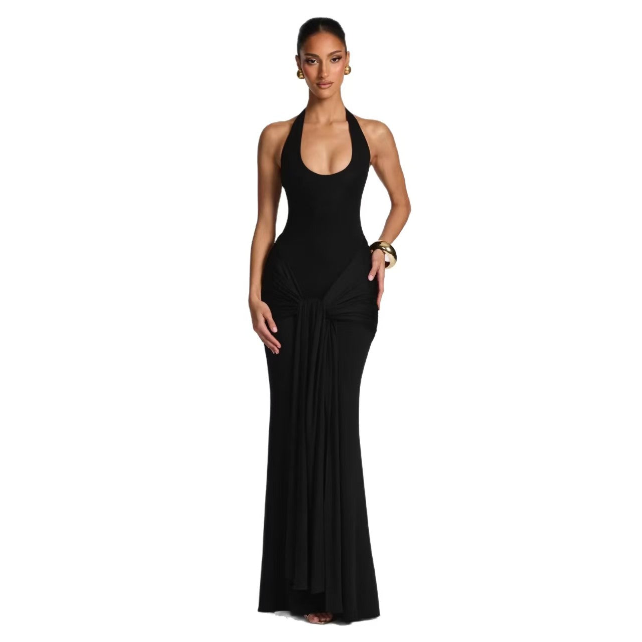 ✨🎀Spaghetti strap maxi dress, bodycon halter neck dress