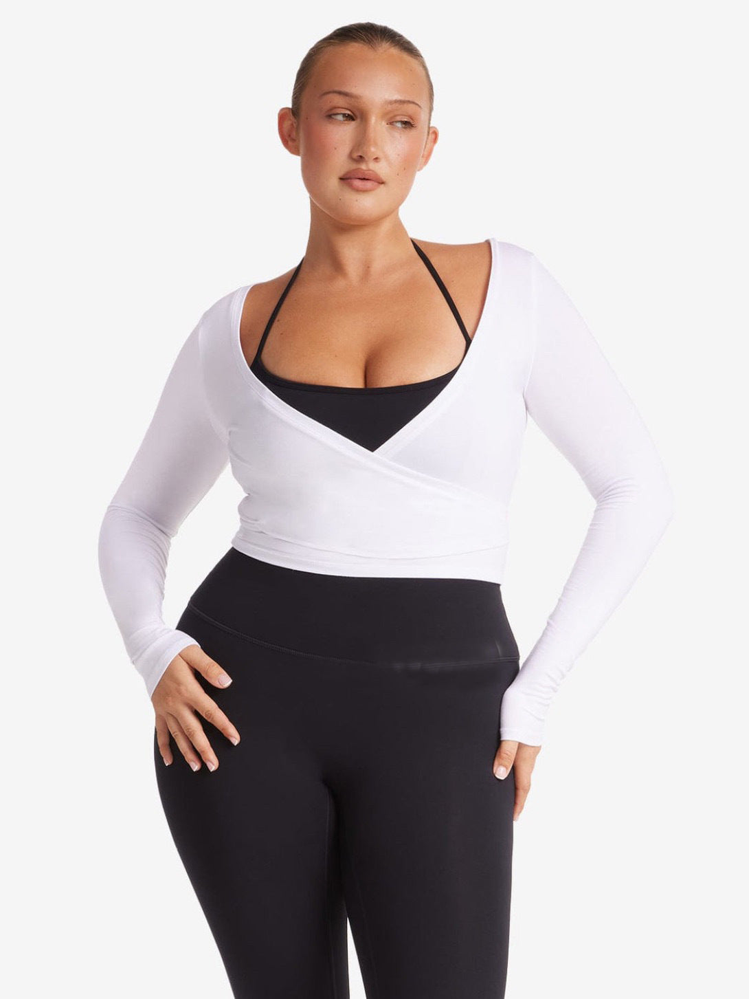 🧘‍♀️✨Sexy and sporty strappy fitness wear for women, professional Pilates training, slim fit yoga wear, long sleeves🤸‍♀️💦