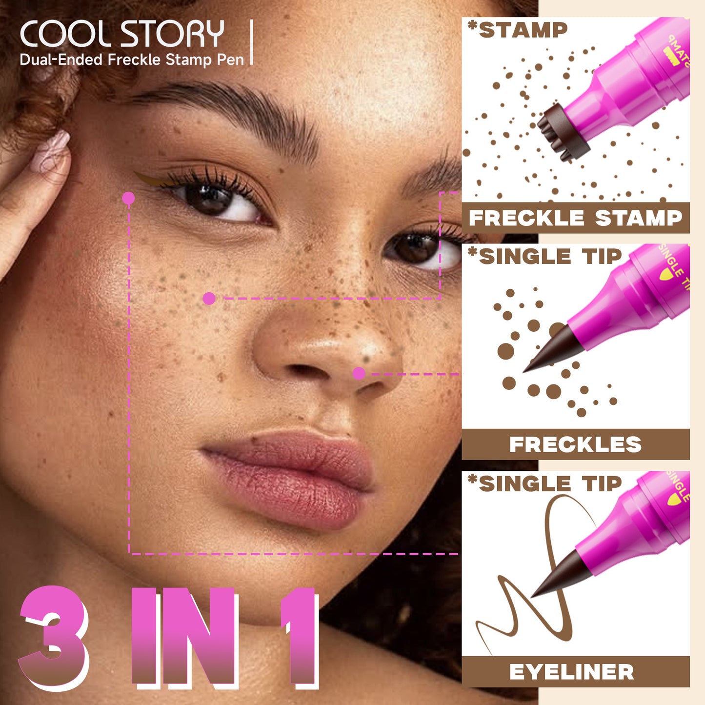 ❤️BUY 2 GET 1 FREE❤️ Dual-Ended Freckle Stamp Pen ✨