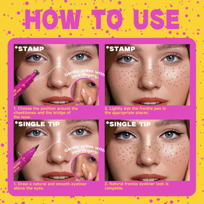 ❤️BUY 2 GET 1 FREE❤️ Dual-Ended Freckle Stamp Pen ✨