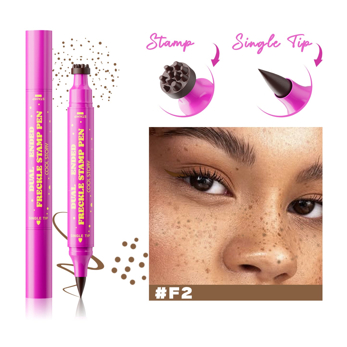 ❤️BUY 2 GET 1 FREE❤️ Dual-Ended Freckle Stamp Pen ✨