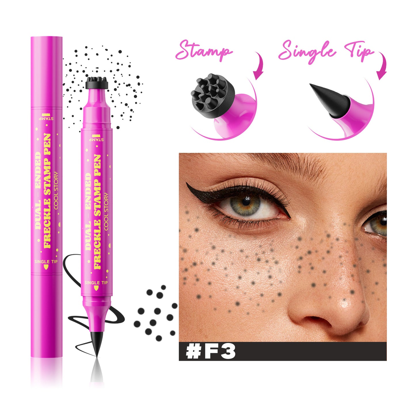 ❤️BUY 2 GET 1 FREE❤️ Dual-Ended Freckle Stamp Pen ✨