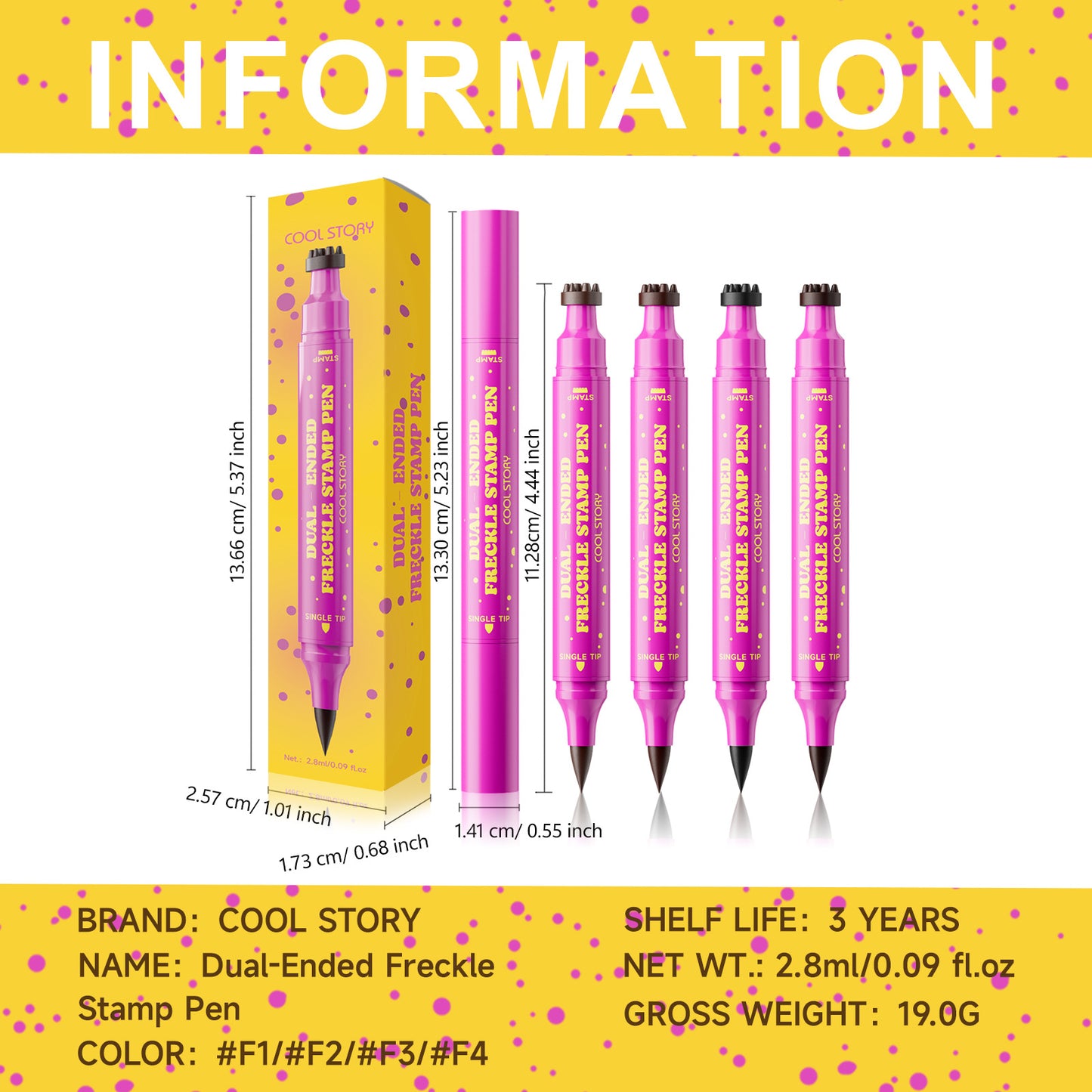 ❤️BUY 2 GET 1 FREE❤️ Dual-Ended Freckle Stamp Pen ✨
