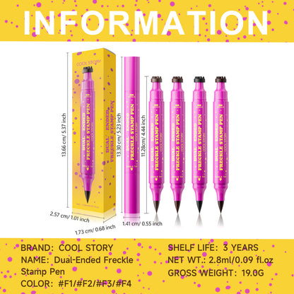 ❤️BUY 2 GET 1 FREE❤️ Dual-Ended Freckle Stamp Pen ✨
