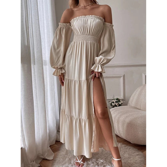 🌼 Ruffled long-sleeved dress