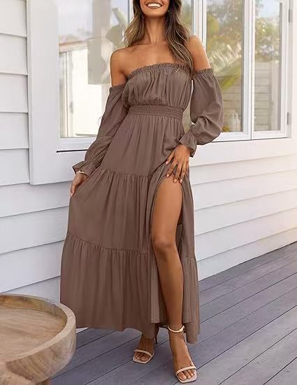 🌼 Ruffled long-sleeved dress