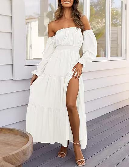 🌼 Ruffled long-sleeved dress