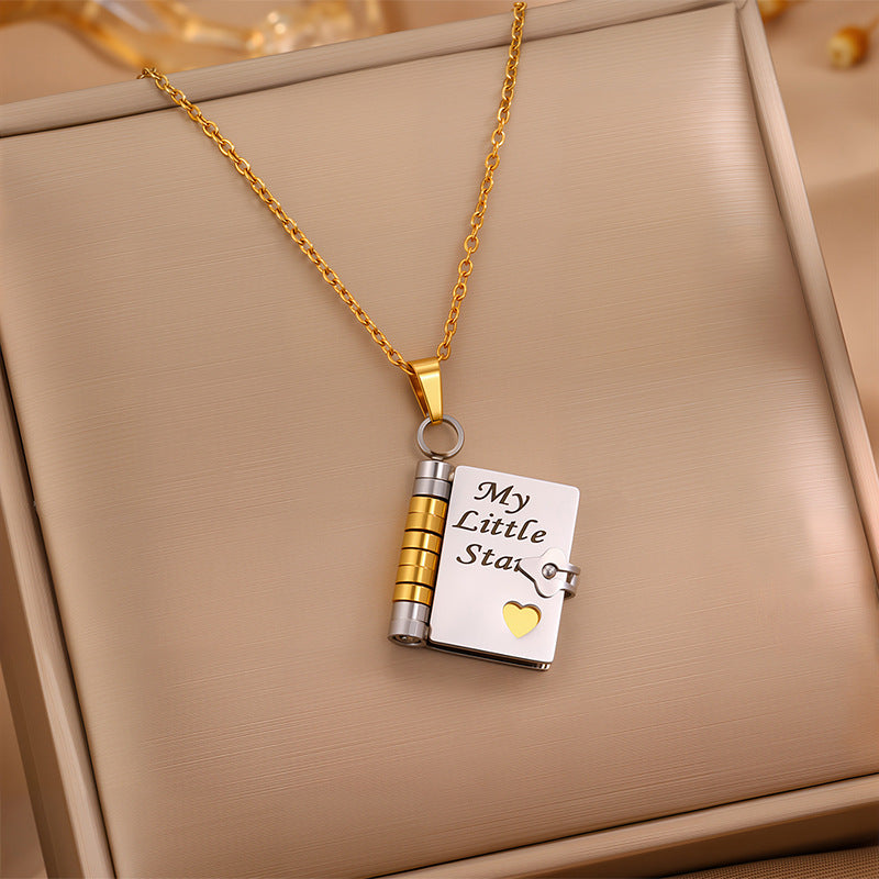 📖Openable Book Necklace❤️Hide your love between the pages❤️