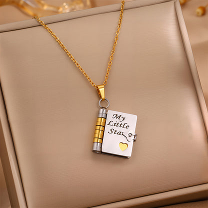 📖Openable Book Necklace❤️Hide your love between the pages❤️