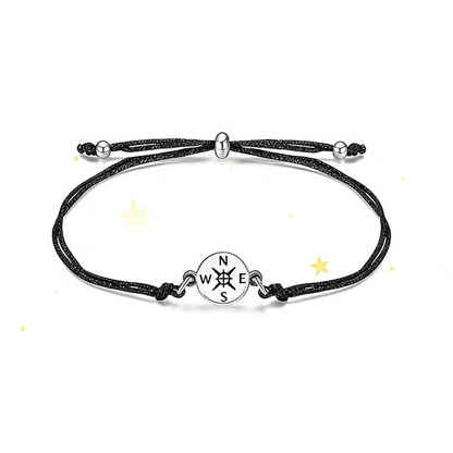 Graduation Compass Bracelet for Class of 2026 – Inspirational Gift for Her Him, High School College 8th Grade Graduate, Stainless Steel with Heartfelt Card & Graduation Cap Box