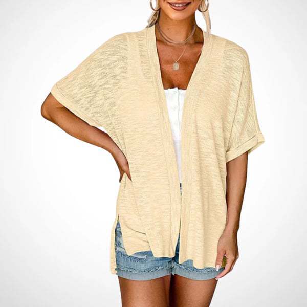 Women's Lightweight Cardigan 2026 Summer ☀️ Short Sleeve Open Front Beach Coverup 🏖️ Vacation Outdoor Fun Knitwear ✨ Comfort Casual Loose Minimalist Basic Knitting Batwing Shortsleeve Tops 👕 Womenswear