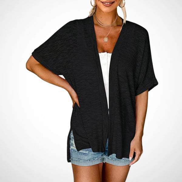 Women's Lightweight Cardigan 2026 Summer ☀️ Short Sleeve Open Front Beach Coverup 🏖️ Vacation Outdoor Fun Knitwear ✨ Comfort Casual Loose Minimalist Basic Knitting Batwing Shortsleeve Tops 👕 Womenswear