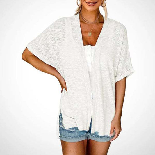 Women's Lightweight Cardigan 2026 Summer ☀️ Short Sleeve Open Front Beach Coverup 🏖️ Vacation Outdoor Fun Knitwear ✨ Comfort Casual Loose Minimalist Basic Knitting Batwing Shortsleeve Tops 👕 Womenswear