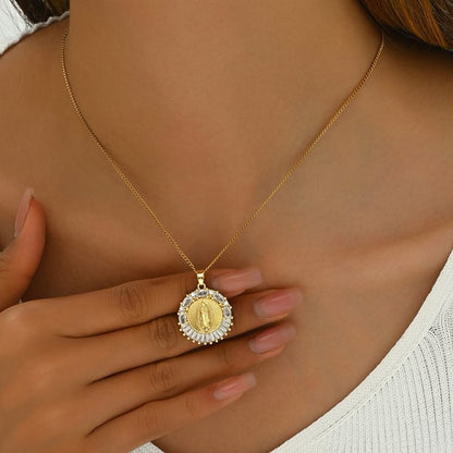 Stainless Steel Virgin Mary Necklace