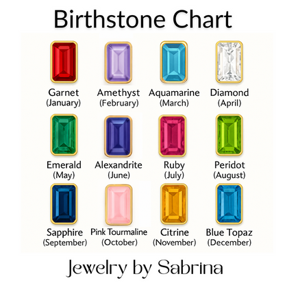 Paperclip Cross & Birthstone Bracelet