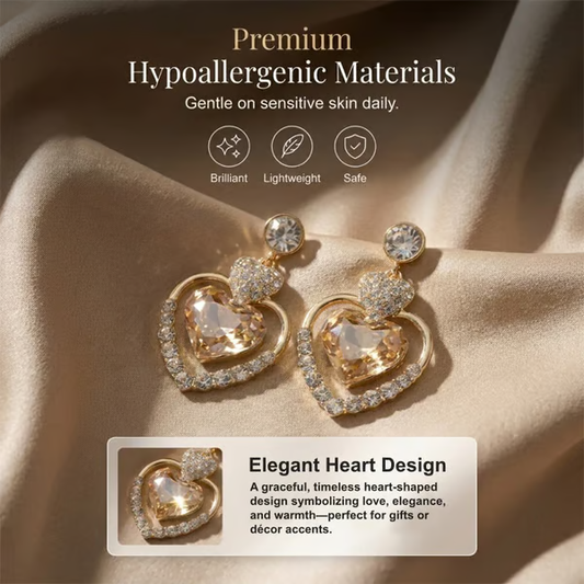 💎 LIMITED-TIME BUY 1 GET 1 FREE! ✨ Women’s Sparkling Double Heart Drop Earrings – Dazzling, Lightweight, Romantic